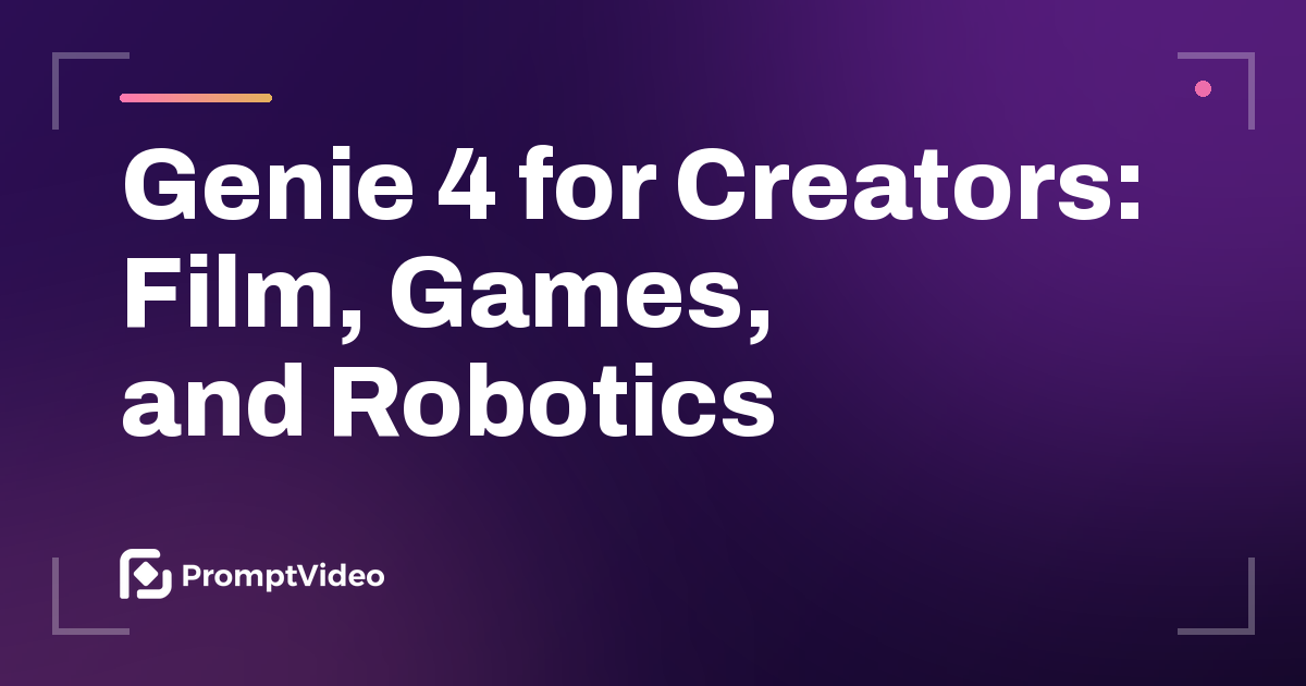 Genie 4 for Creators: Film, Games, and Robotics Use Cases, from PromptVideo